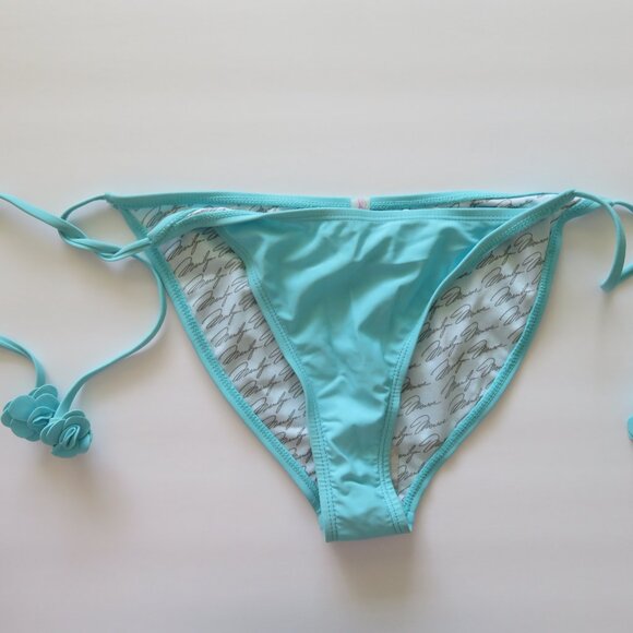(#U-2) MARILYN MONROE Teal BOHO Swim BIKINI Bottom Size M - Picture 2 of 7